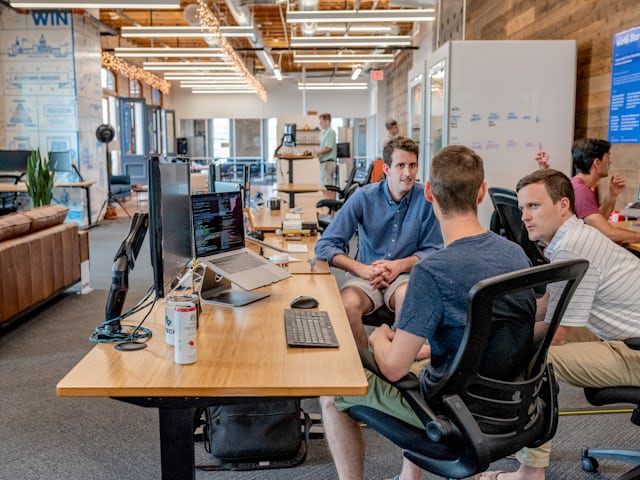 Office workers in a meeting
