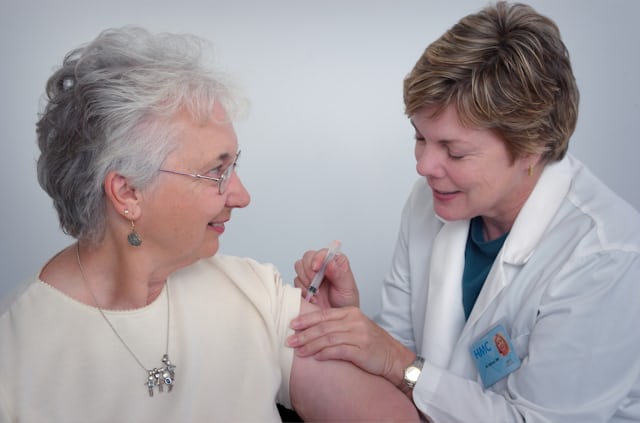 Carer assisting a client