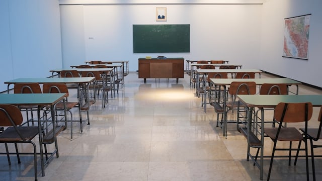 Schoolchildren in a classroom